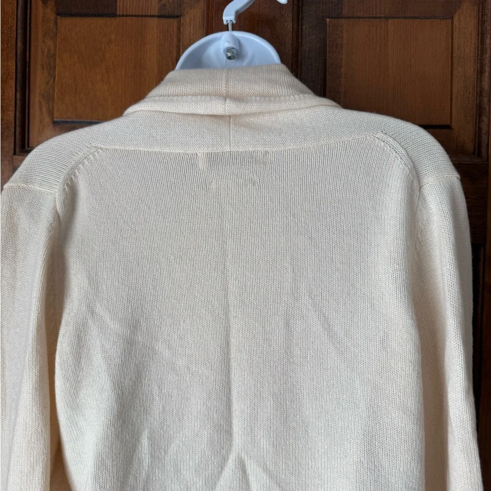 Banana Republic Cream Open Front Cashmere Sweater Medium